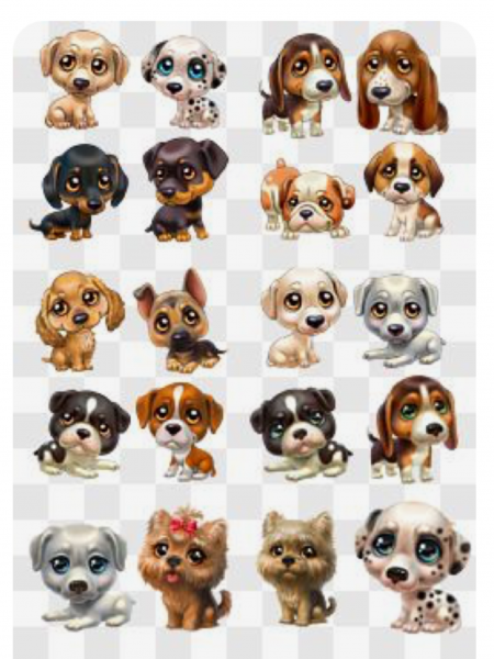 Собачка в мультяшном стиле