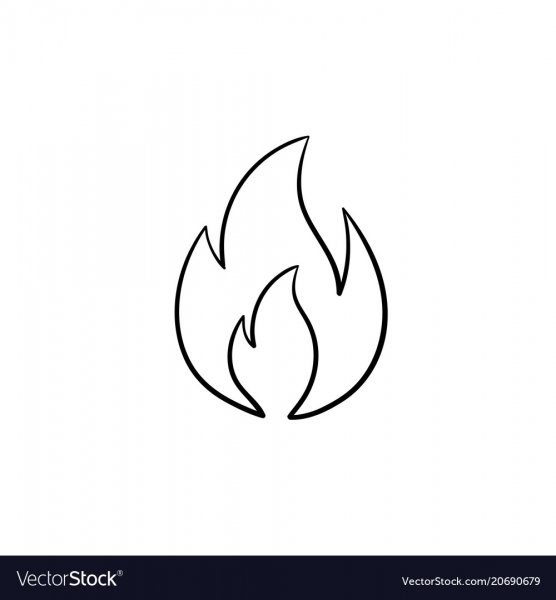 Трафарет огня для вырезания