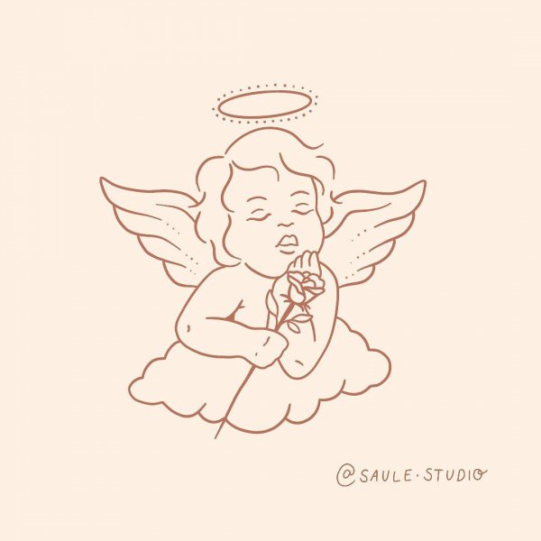 Эскиз ангела маленького