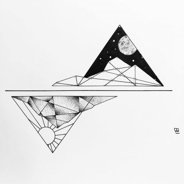 Наброски тату геометрия