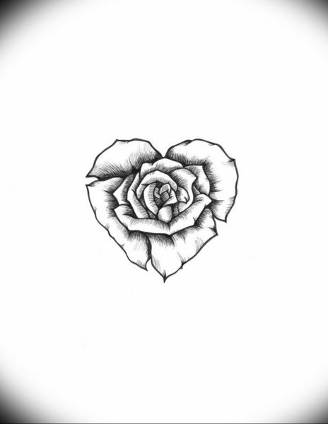 Розочка тату эскиз