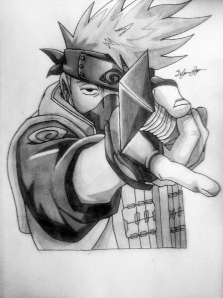 Какаси Хатакэ Чиби карандашом