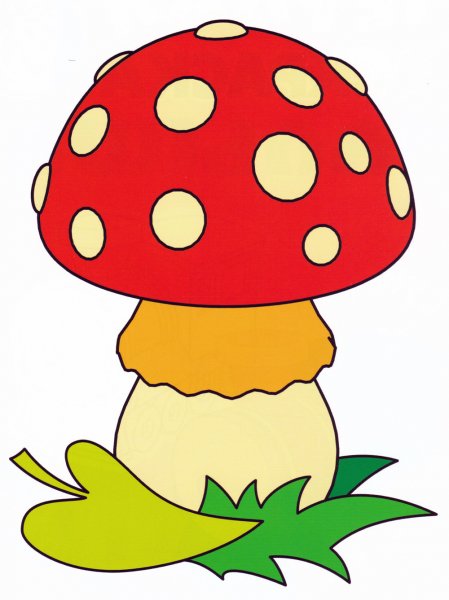 Мухомор раскраска для детей