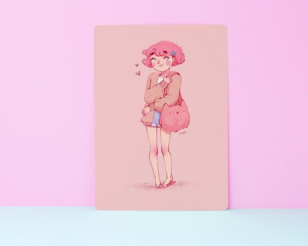 Милый пастельный рисунок легкий