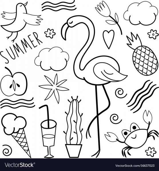 Летние раскраски для подростков