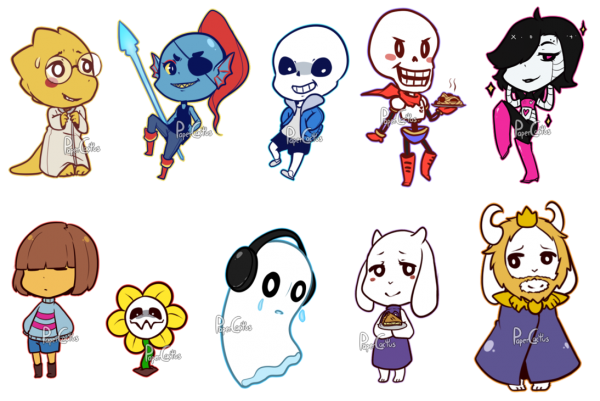 Герои игры Undertale