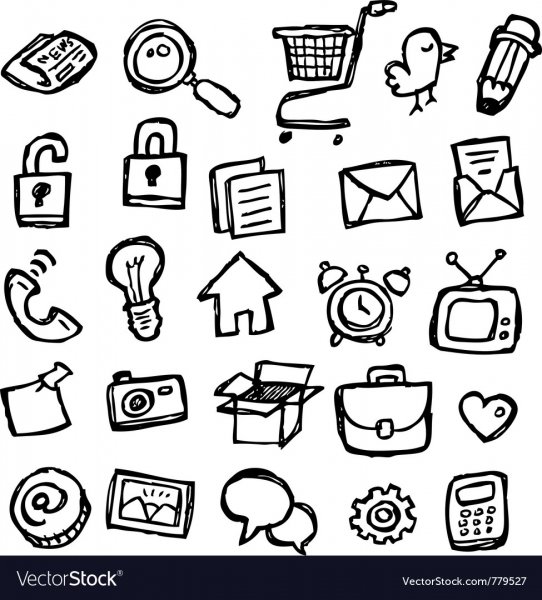 Карандашные иконки