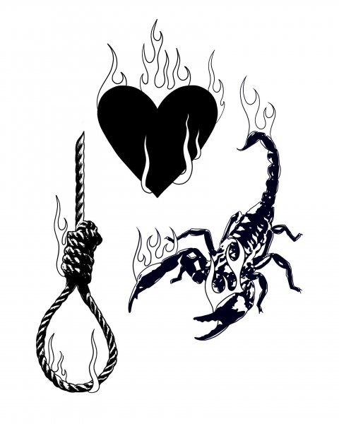 Тату Скорпион эскизы