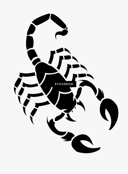 Тату ручкой Скорпион