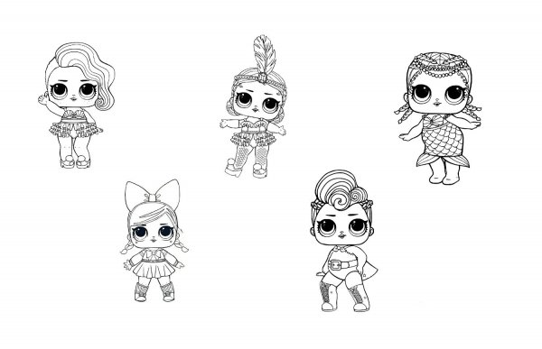 Мини раскраски ЛОЛ