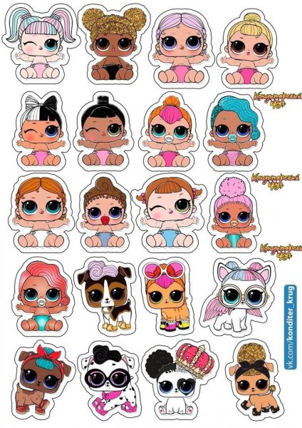 Наклейки куклы ЛОЛ