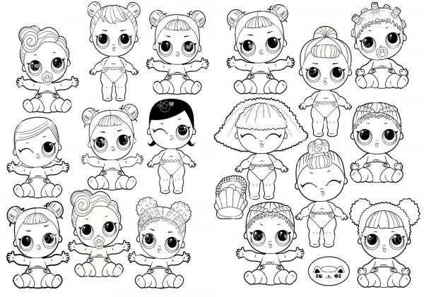 ЛОЛ раскраска несколько на одном листе