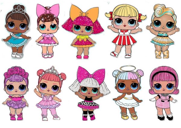 Куклы ЛОЛ печать