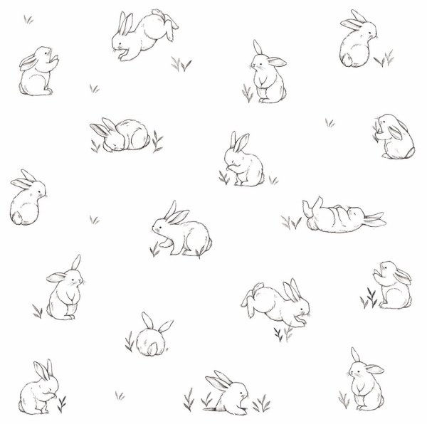 Картинка кролик лежит с для тату распечатать