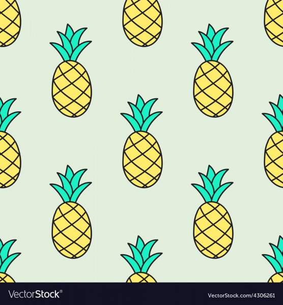 Обложка для тетради с ананасами