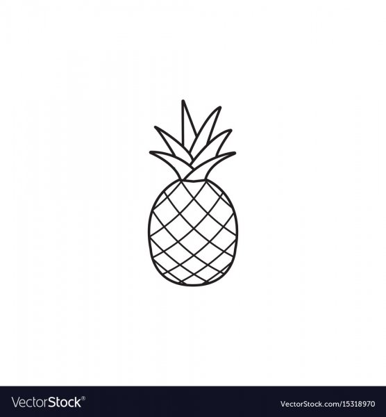 Ананас рисунок маленький