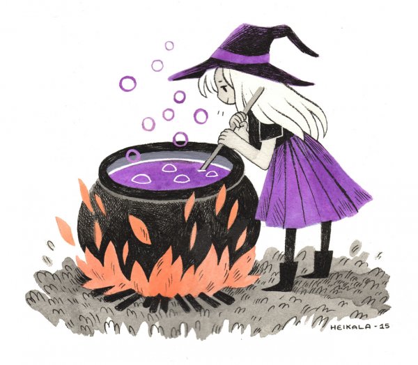 Котелок с ведьмочкой