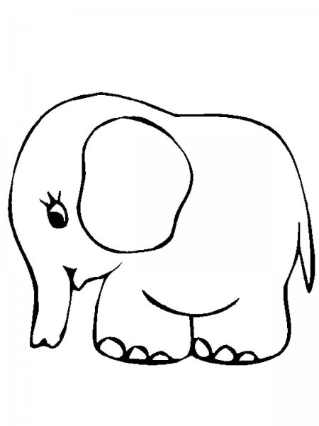 Слон раскраска