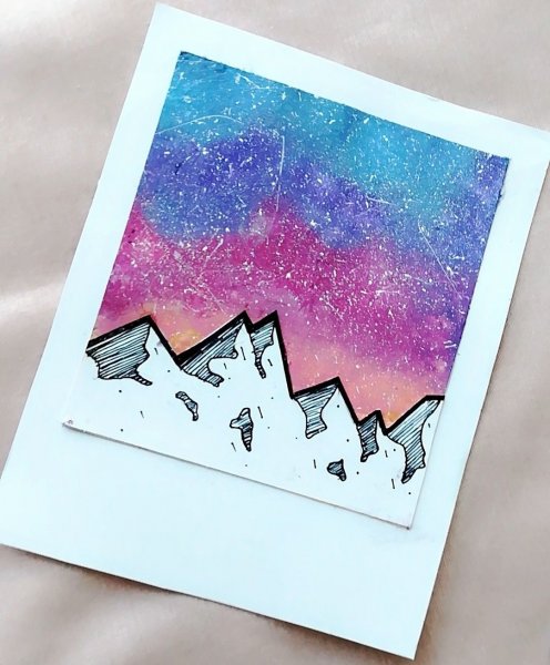 Мини пейзажи акварелью легкие в скетчбук