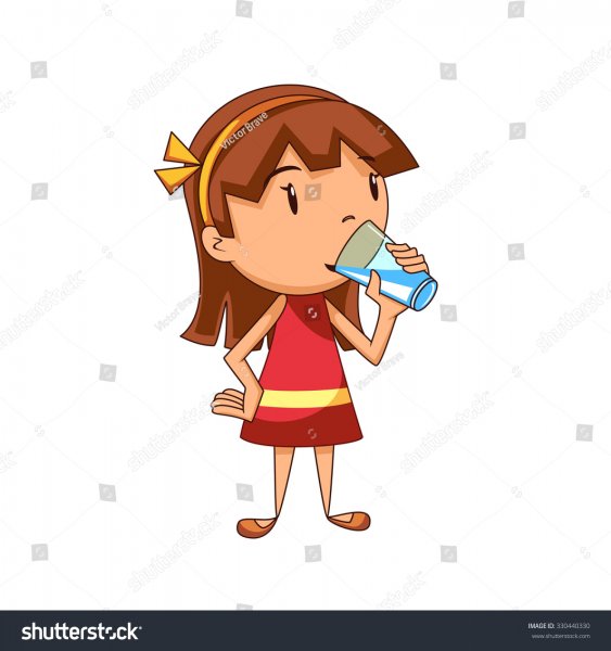 Мультяшка пьет