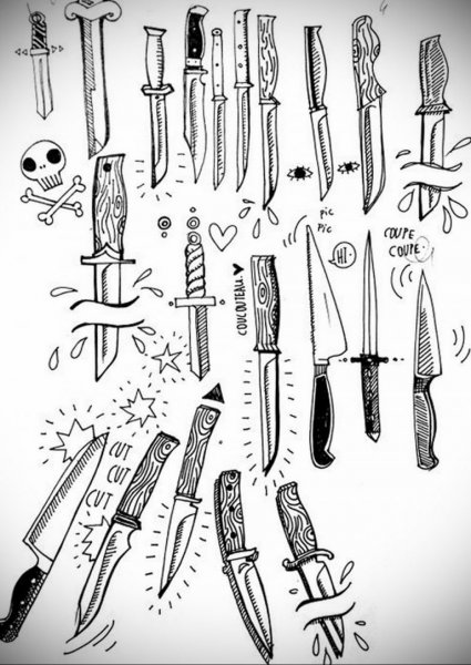 Нож тату маленькая