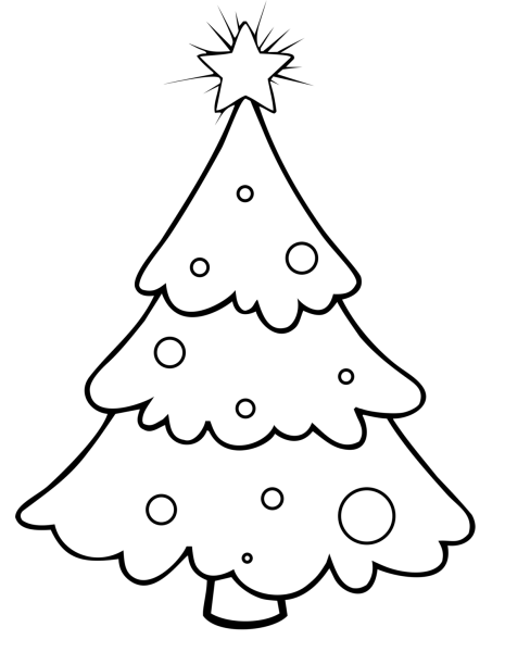 Елка раскраска для малышей