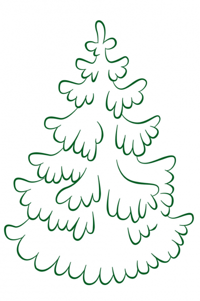 Раскраска елка Новогодняя