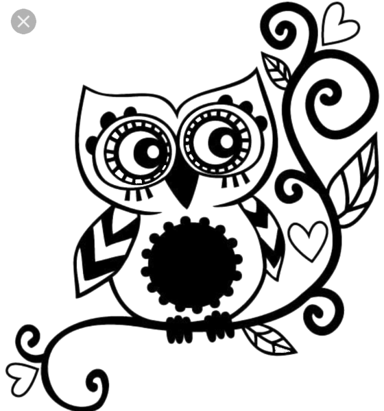 Сова трафарет для тату