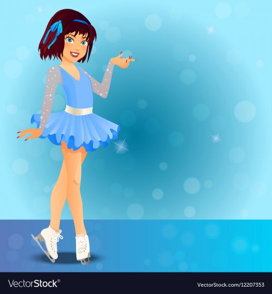 Фигуристка мультяшная