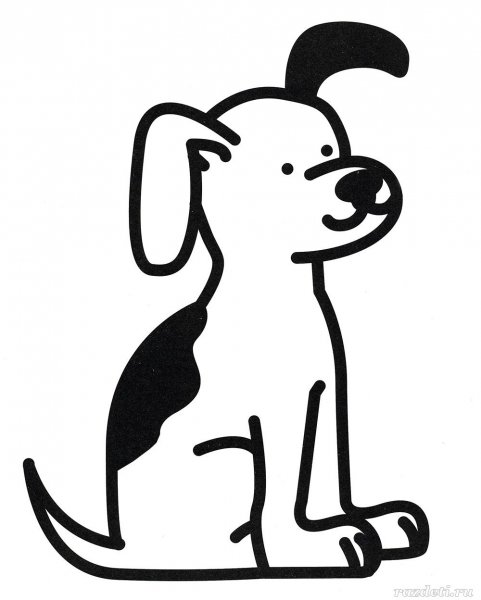 Собака рисунок для детей