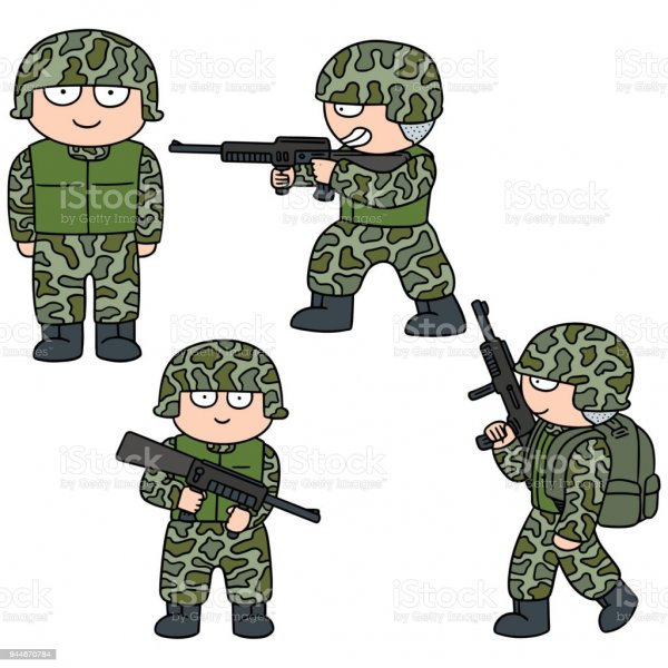 Военный на посту рисунок