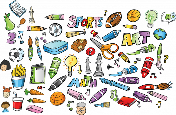 Векторные школьные принадлежности