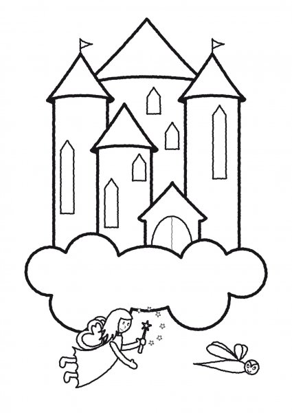 Раскраска замок принцессы