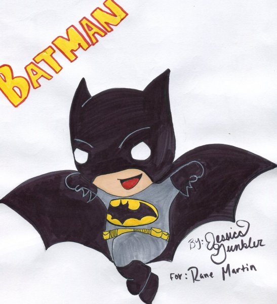 Бэтмен малыш рисунок