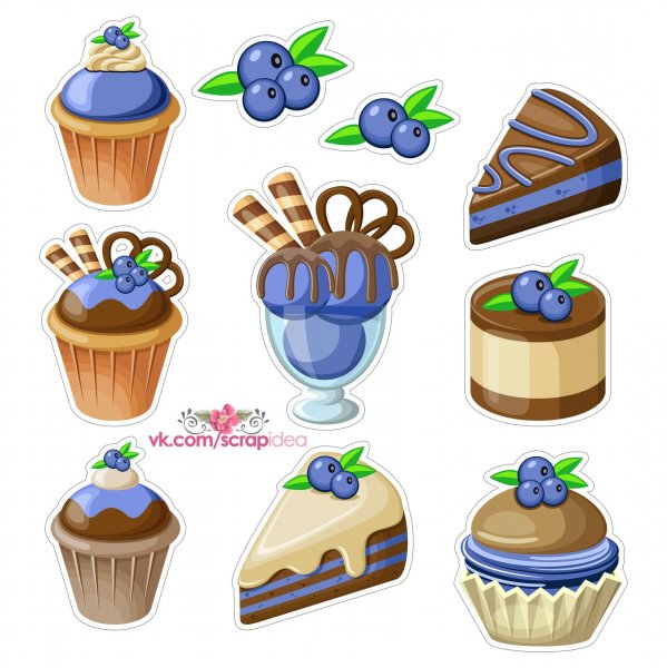 Наклейки кексы