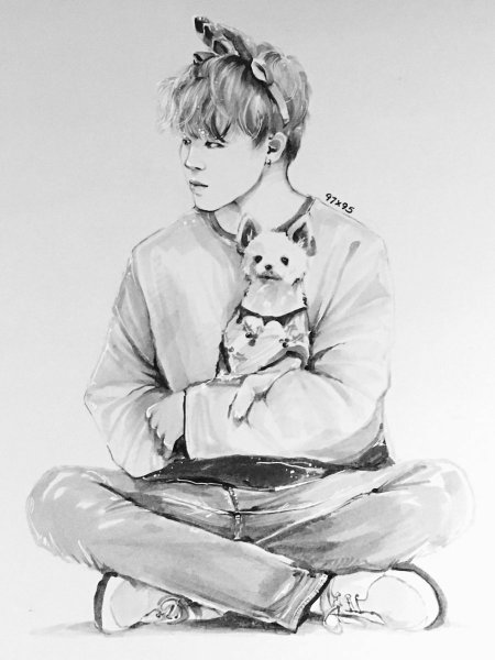 Рисунки BTS Чимин