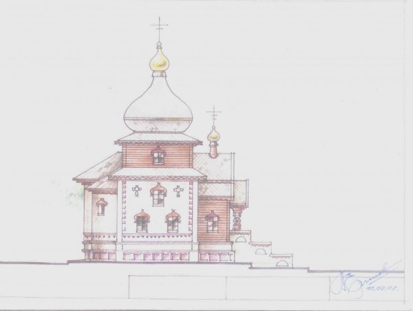 Зарисовка храма или общественного здания