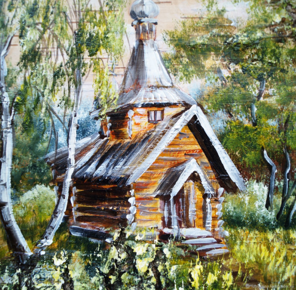 Деревянная Церковь картина