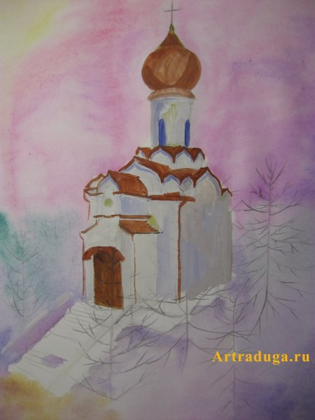 Часовни гуашью