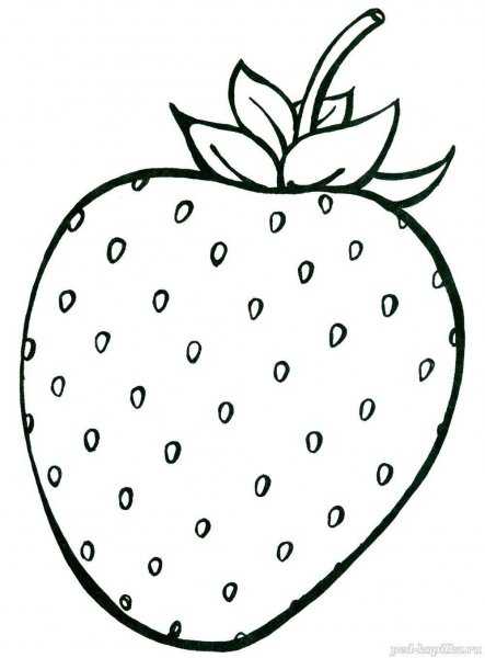 Ягодка раскраска для малышей
