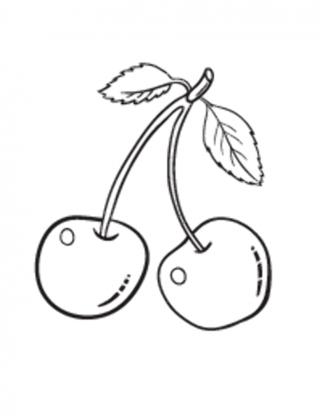 Вишня раскраска