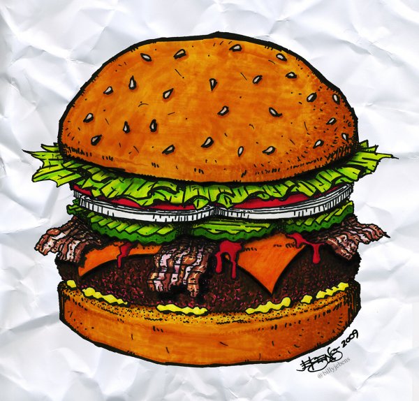 Бургер для рисования