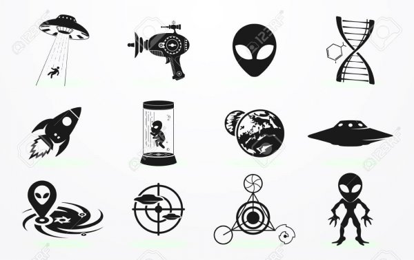 Тату НЛО эскиз