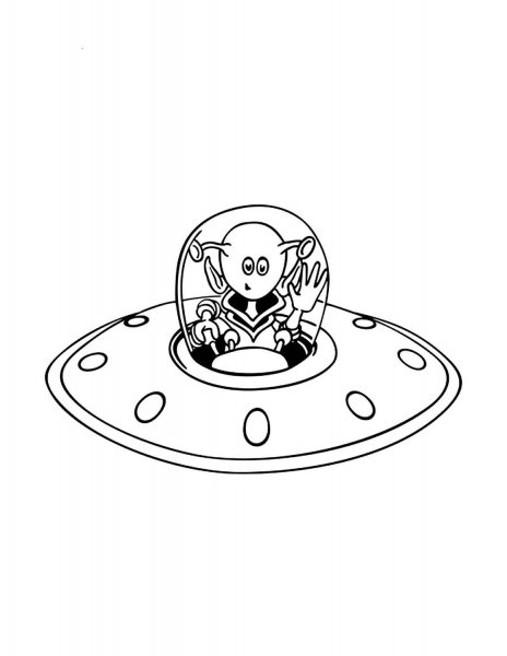 Инопланетная тарелка раскраска