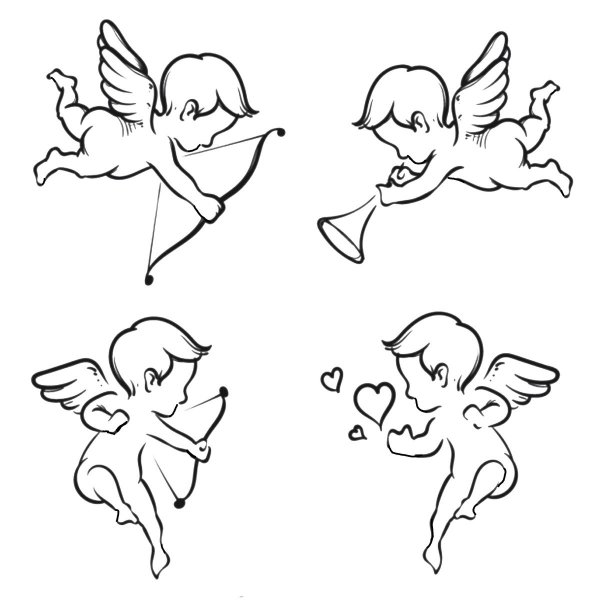 Эскиз маленького ангелочка