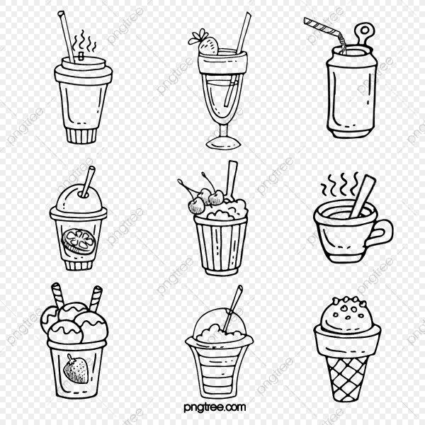 Молочный коктейль раскраска