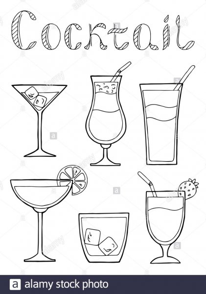 Коктейль трафарет