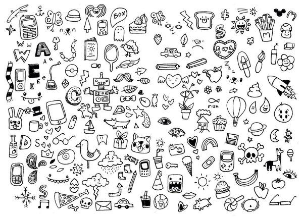 Наклейки черно белые маленькие