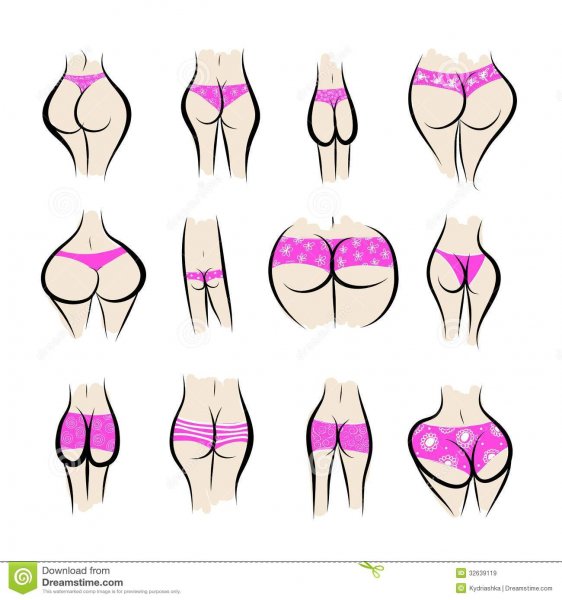 Разные формы ягодиц у женщин