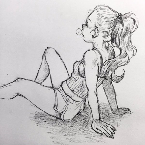 Попки рисунки карандашом